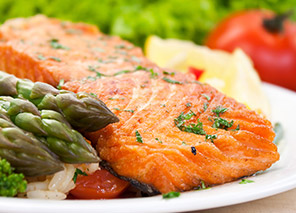 salmon meal on plate